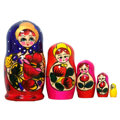 Матрёшка 5 в 1 расписная большая RNToys Д-012 1